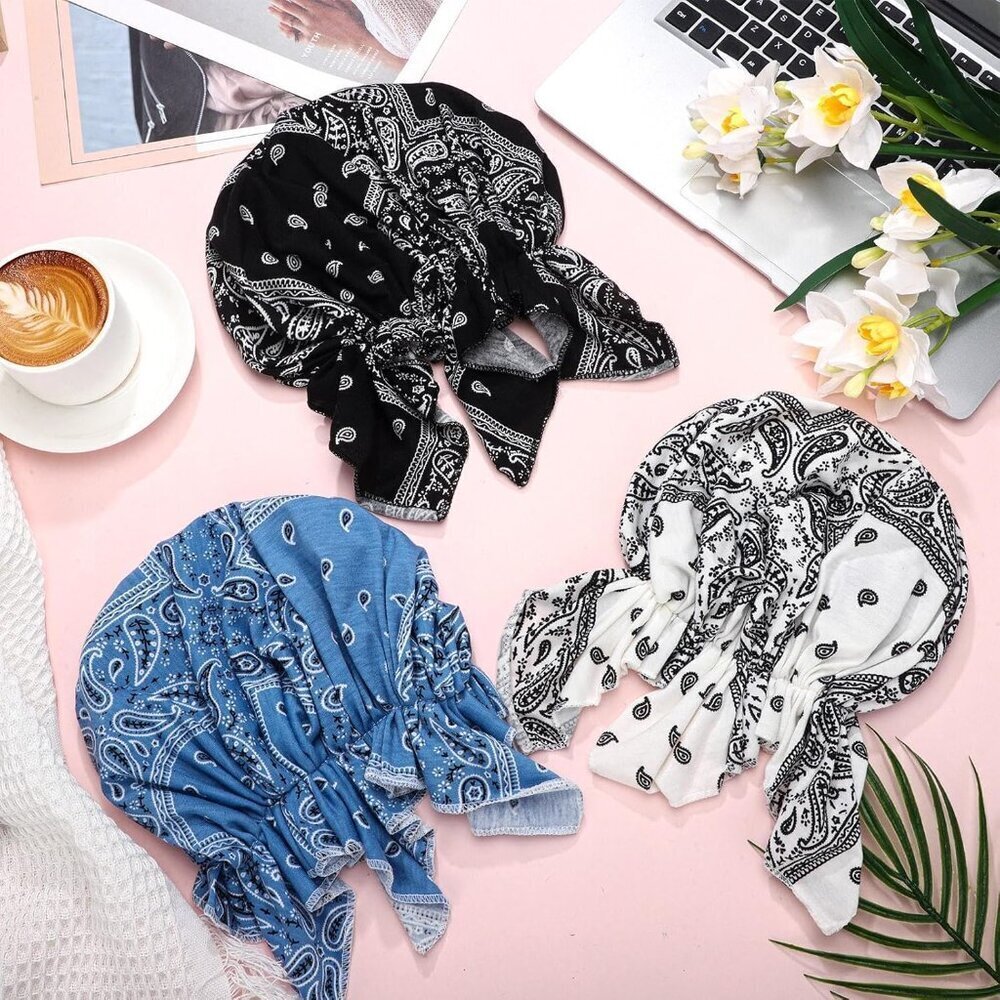 6 Pcs Chemo Headwear Women Scarves Turban Caps Muslim Sleep Maternity - Picture 7 of 7